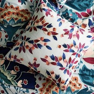 2 Anthropologie Euro Shams -Feather Bloom